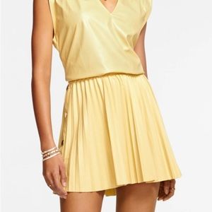 Ramy Brook faux leather pleated mini dress, size 8, new with tag,